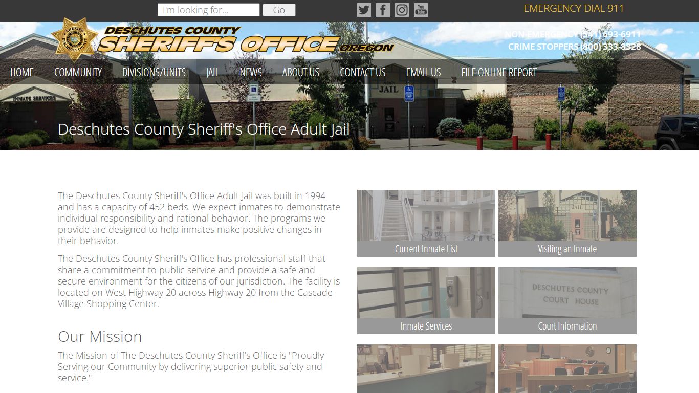 Jail | Deschutes County Sheriff's Office in Oregon