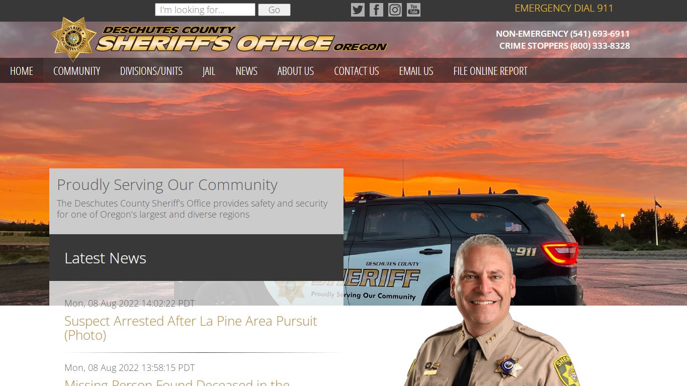 Home | Deschutes County Sheriff's Office in Oregon